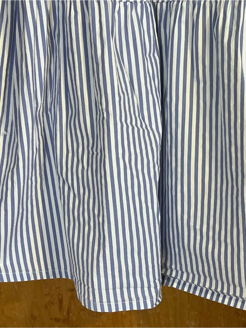 J. Crew Blue and White Striped Sleeveless Tiered Dress
